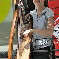 Harp player on the street