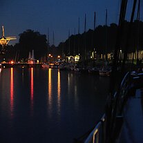 Windmühle von Dokkum bei Nacht Windmühle von Dokkum bei Nacht