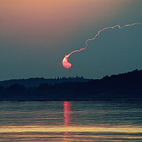 Sonnenuntergang im Hafen von Klintholm