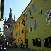 in der Strada Turmului Blick z. Stundenturm