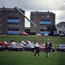 tossing the Bar Highland Games in Thurso
