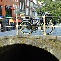 Fahrräder auf Brücke Fahrräder auf Brücke