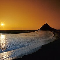 Le Mont Saint Michel am Abend