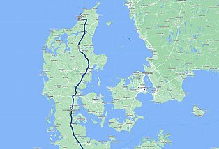 Nordjütland 2022 Route nach Norden