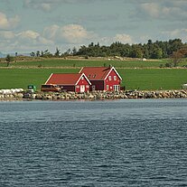 Bootshäuser auf Åmøy Bootshäuser auf Åmøy