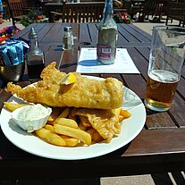 Fish and Chips with Lager Fish and Chips with Lager