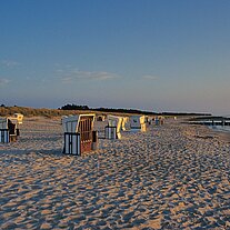 Strandkörbe im Abendlicht Strandkörbe im Abendlicht