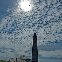Skagen Leuchtturm im Gegenlicht