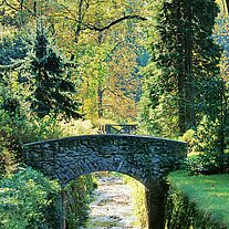 Brücke mit Wasserlauf