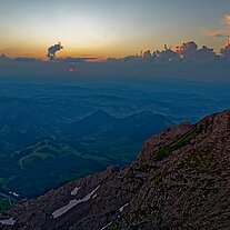 Sonnenuntergang Berglandschaft Sonnenuntergang Berglandschaft