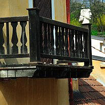Balkon mit Kopf Balkon mit Kopf
