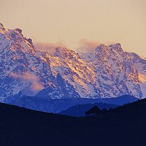ferne Berggipfel im Abendlicht Monte Cinto