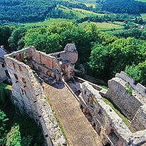 Burg Kynau von oben Burg Kynau von oben