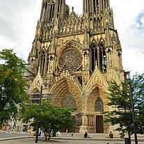 Kathedrale von Reims frontal Kathedrale von Reims frontal