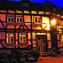 Gasse mit Fachwerk Gasse mit Fachwerk