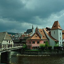 Wolkenstimmung über böhmisch Krummau Wolkenstimmung über böhmisch Krummau