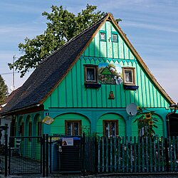 grünes Haus in Ebersbach