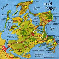 Landkarte Rügen