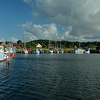 Verlassen des Hafens von Hesnæs Verlassen des Hafens von Hesnæs