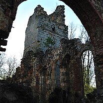 Torbogen mit Turm Kirche von Pappenberg