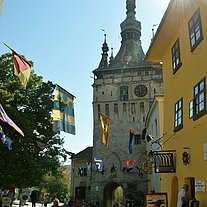 Schäßburg Stundenturm Blick zum Stundenturm