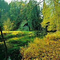 Fluss Kamnitz vor der Grundmühle Fluss Kamnitz vor der Grundmühle