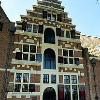 historische Haus am Eingang zum Zuiderzeemuseum historisches Haus