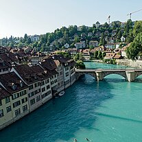 Blick von der Nydeggbrücke auf die Aare Blick von der Nydeggbrücke auf die Aare