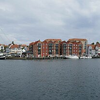 Einlaufen in den Hafen von Sonderborg Einlaufen in den Hafen von Sonderborg