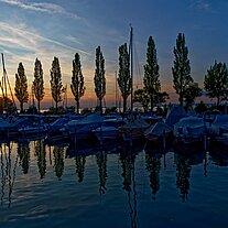 Sonnenuntergang am Bootshafen Sonnenuntergang am Bootshafen
