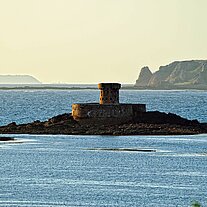 La Rocco Tower in der untergehenden Sonne
